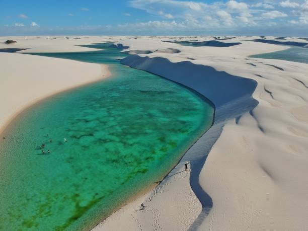 View from the Drone do Paraíso, Lencois Maranhenses National Park, Brazil